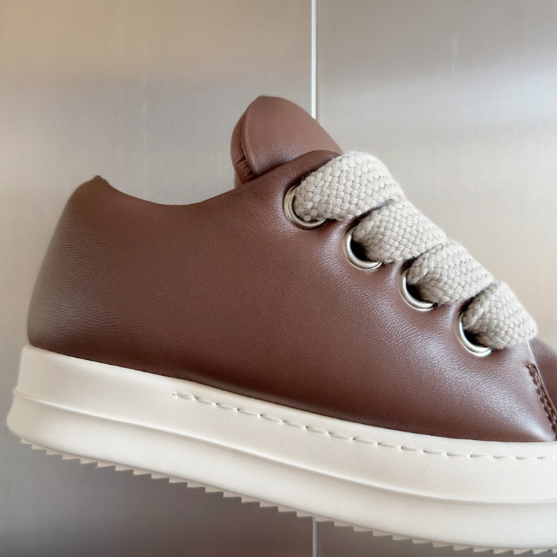 Rick Owens Low-top Sneakers - Brown Unisex Streetwear Limited Edition - **Rick Owens Brown Low-Top Sneakers: Modern Sophistication and Superior Craftsmanship** Introducing the Rick Owens Brown