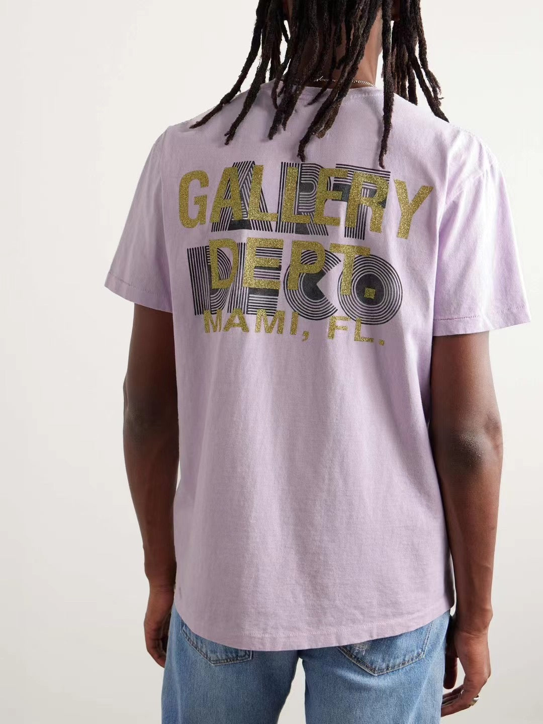 GALLERY Dept Art Deco Tee T-Shirt - Black Unisex Streetwear Limited Edition - **Gallery Dept. Miami Tee: Detailed Product Description** Elevate your casual wardrobe with the Gallery Dept.