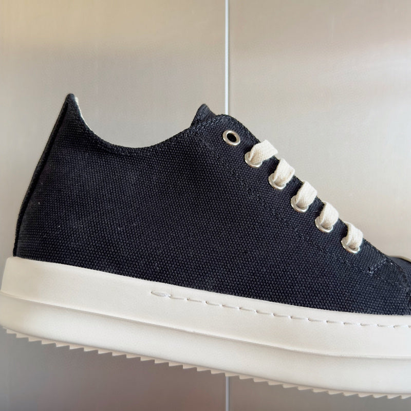 Rick Owens Low-top Sneakers - Black Unisex Streetwear Limited Edition - **Rick Owens Black Low-Top Sneakers: Timeless Elegance and Modern Craftsmanship** Introducing the Rick Owens Black