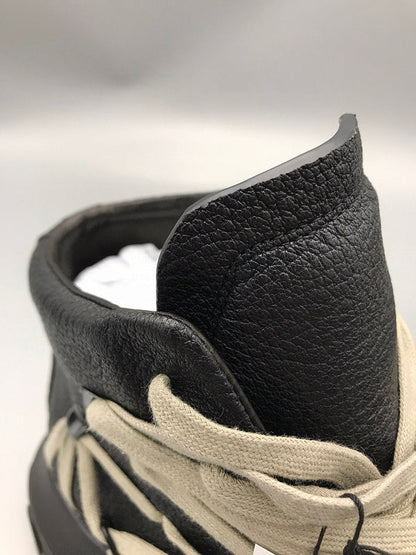 Rick Owens High-top Sneakers With Beige Straps - Black Unisex Streetwear Limited Edition - **Rick Owens Black High-Top Sneakers with Beige Straps: Avant-Garde Design and Superior Craftsmanship** Intro