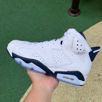 Jordan 6 Midnight Sneakers - Navy Unisex Streetwear Limited Edition - The Air Jordan 6 'Midnight Navy' brings a clean and classic aesthetic to the iconic