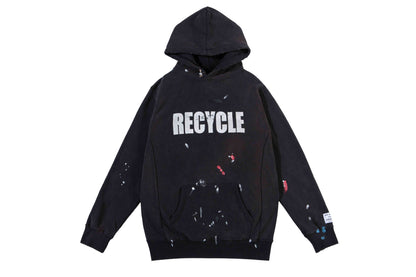 GALLERY Dept 23fw 'recycle' Hoodie - Grey Unisex Streetwear Limited Edition - **Gallery Dept. 'RECYCLE' Hoodie: Detailed Product Description** The Gallery Dept. 'RECYCLE' Hoodie is a unique