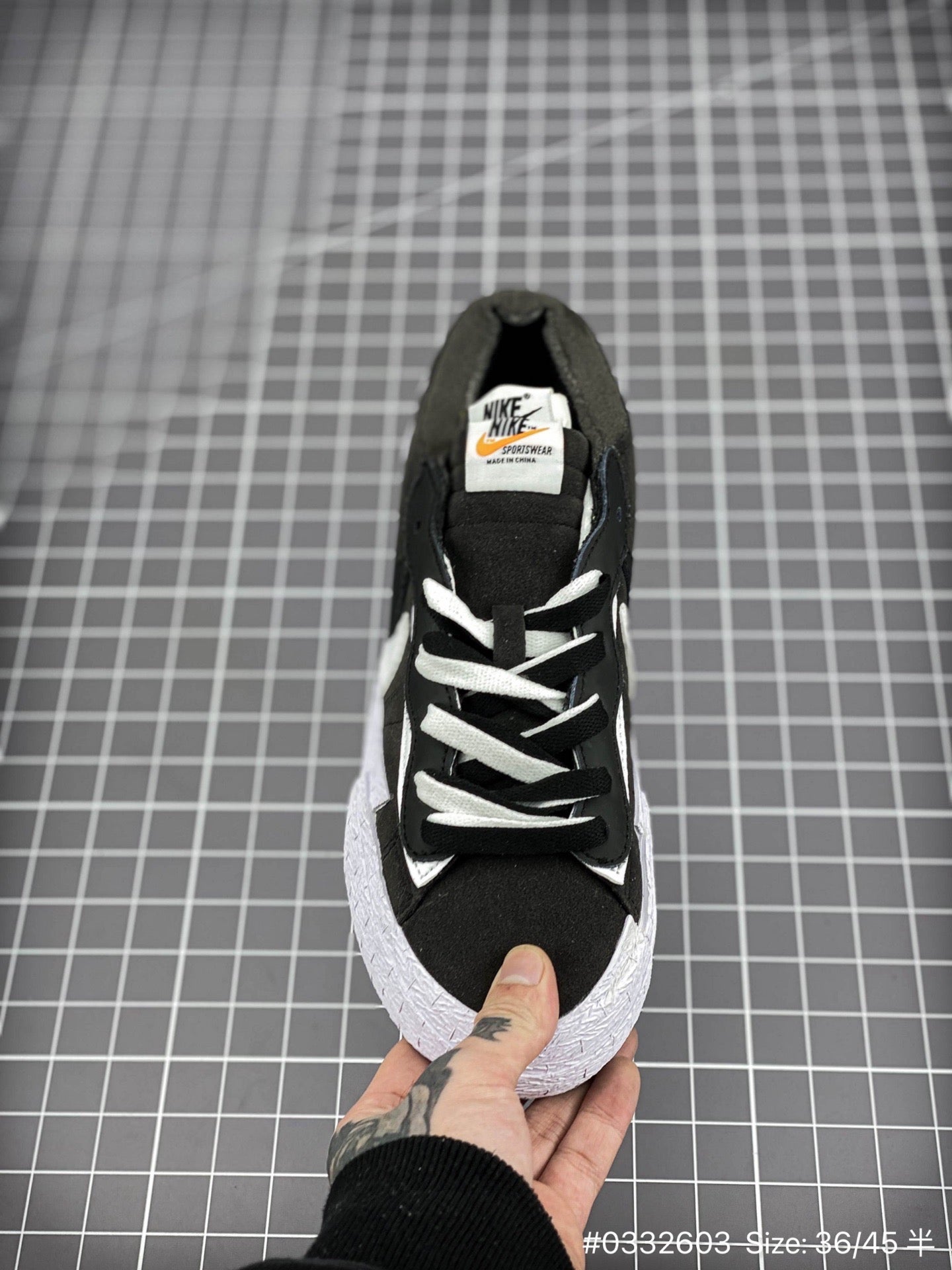 Sacai - Nike Blazer iron Grey Unisex Streetwear Limited Edition - The Sacai x Nike Blazer 'Iron Grey' low-top offers a sophisticated take on deconstructed design,