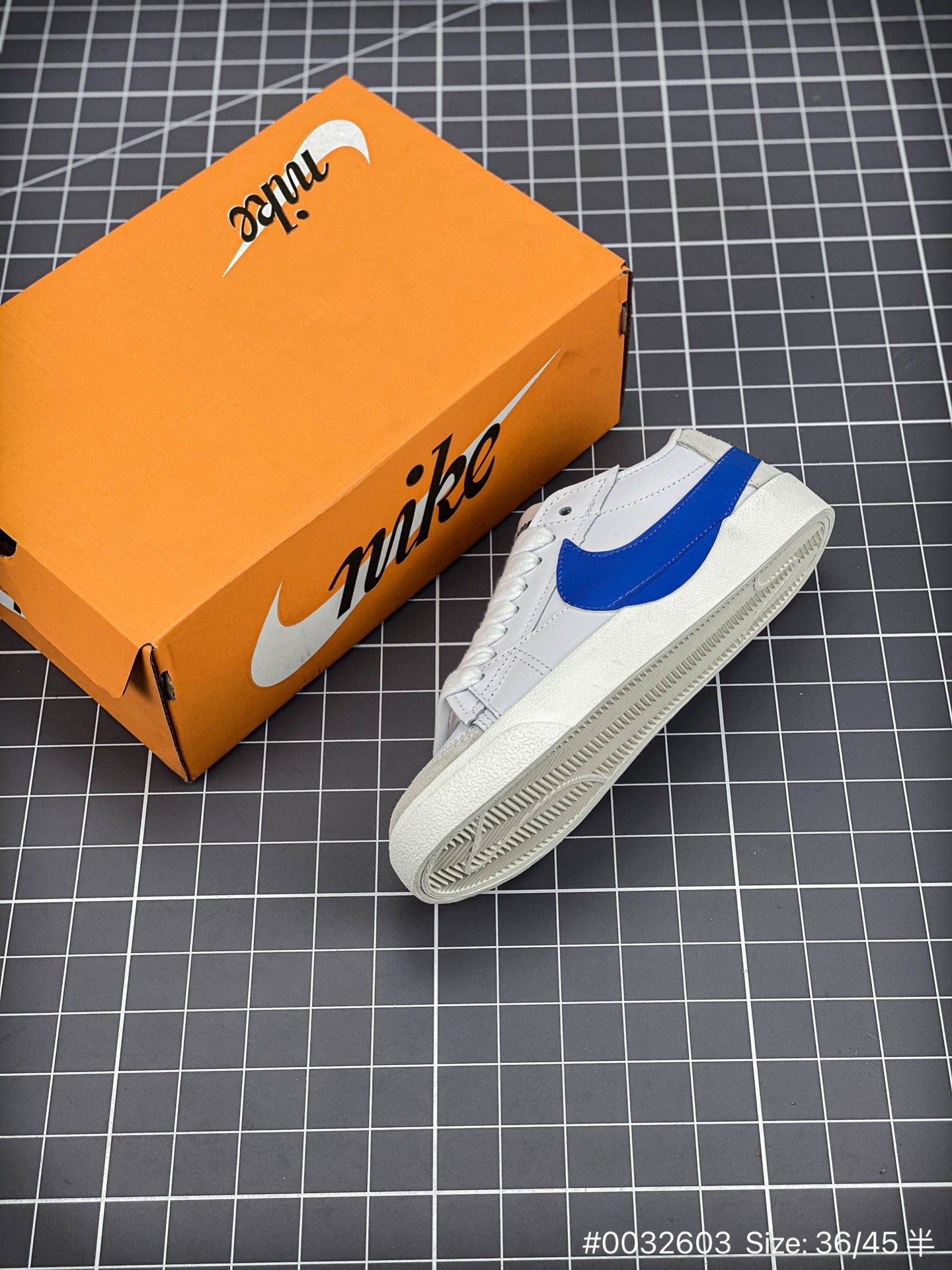 Nike Blazer Low1977 Jumbo - White Unisex Streetwear Limited Edition - The Nike Blazer Low '1977 Jumbo in White and Blue reinvents the classic silhouette with