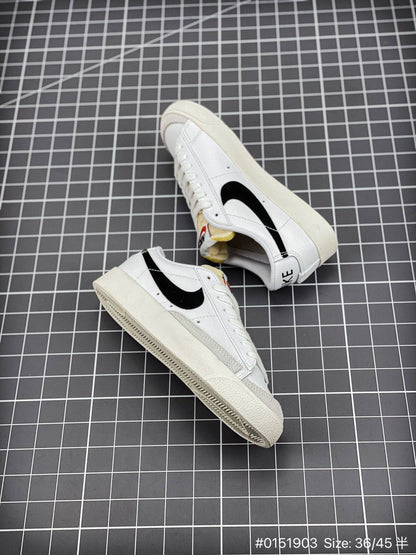 Nike Blazer Low'1977 Vintage - White Unisex Streetwear Limited Edition - The Nike Blazer Low '1977 Vintage 'Off-White' is a sophisticated twist on the classic silhouette,