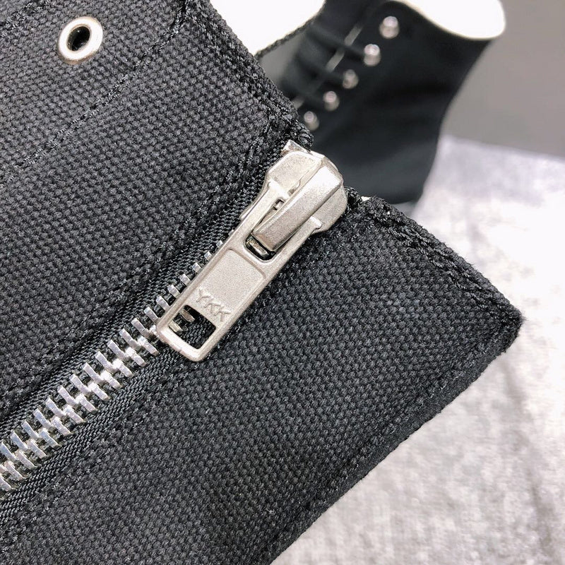 High-Top Canvas Sneakers - Black Unisex Streetwear Limited Edition - **High-Top Black Canvas Sneakers** Elevate your casual footwear collection with these high-top black canvas sneakers.