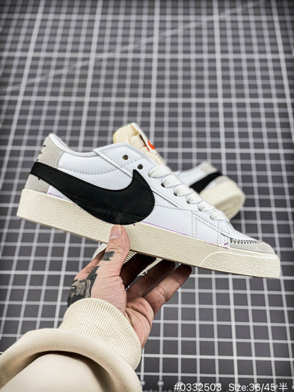 Nike Blazer Low'1977 Vintage - White Unisex Streetwear Limited Edition - The Nike Blazer Low '1977 Vintage 'Off-White' delivers a refined take on the classic Blazer