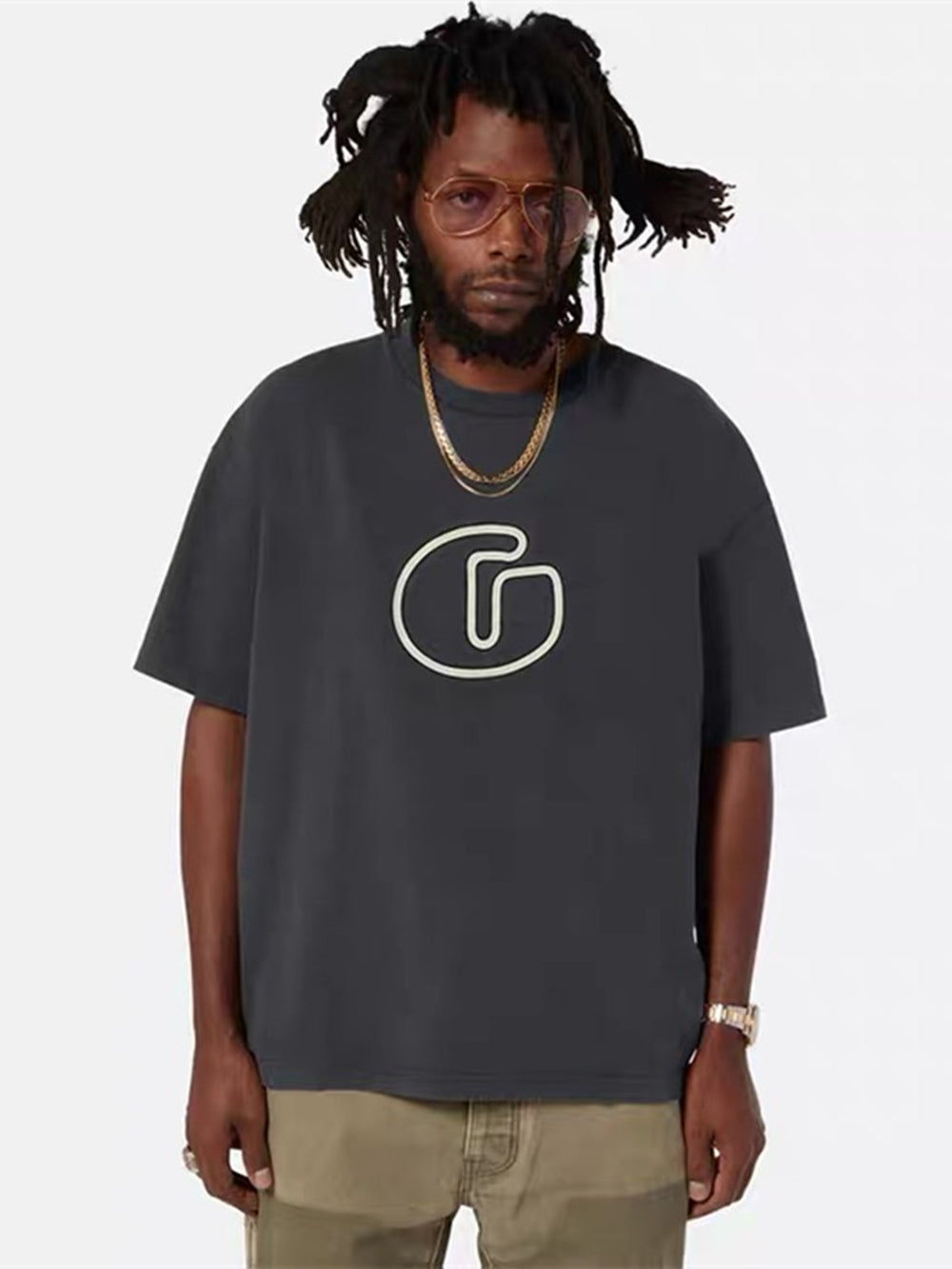 Gallery Dept. T-Shirt - Black Unisex Streetwear Limited Edition - **Gallery Dept. Minimalist 'G' Logo T-Shirt** Elevate your casual wardrobe with the Gallery Dept. Minimalist