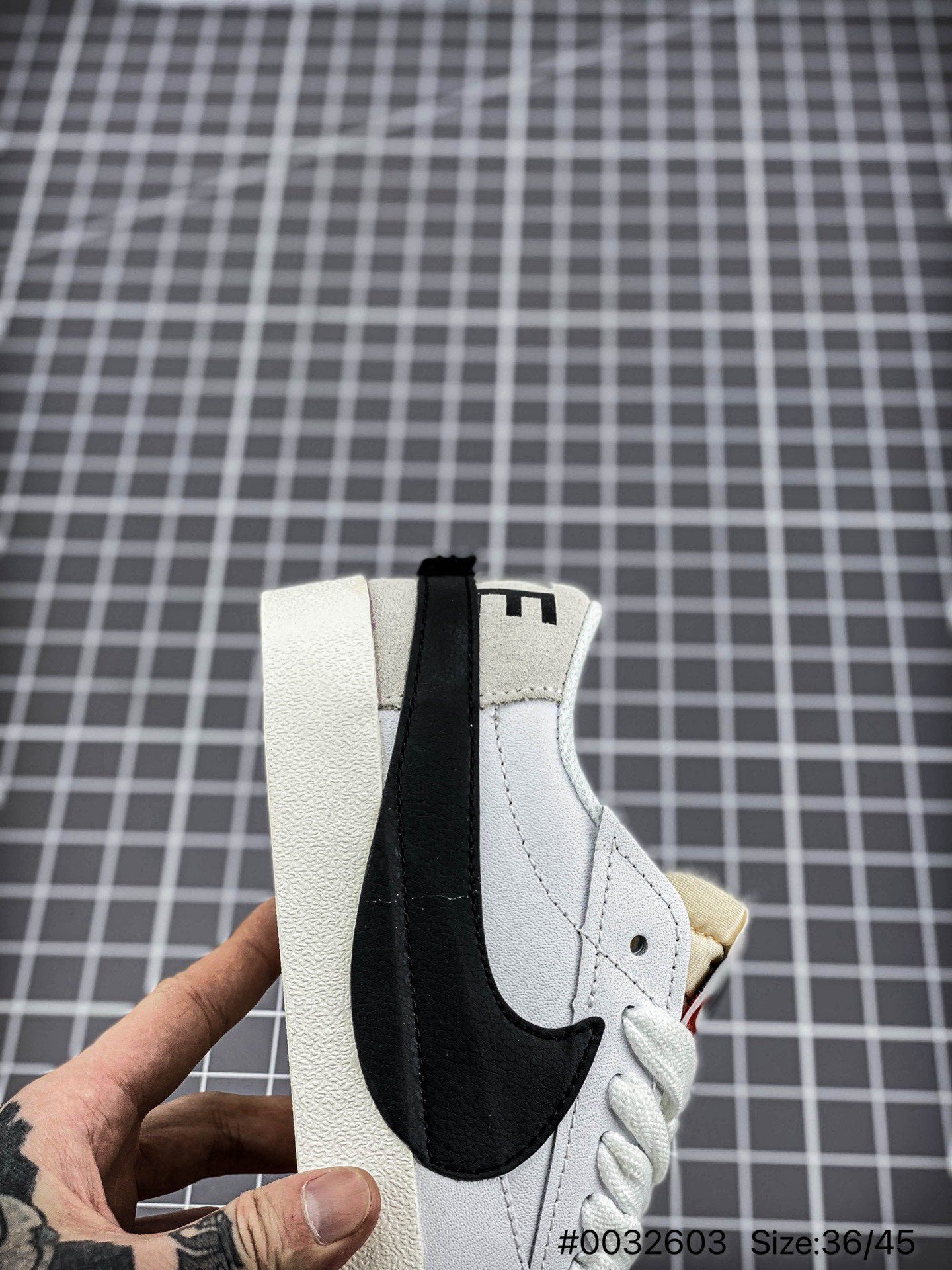 Nike Blazer Low'1977 Jumbo - Black Unisex Streetwear Limited Edition - The Nike Blazer Low '1977 Jumbo in Black, White, and Grey reinvents a classic with