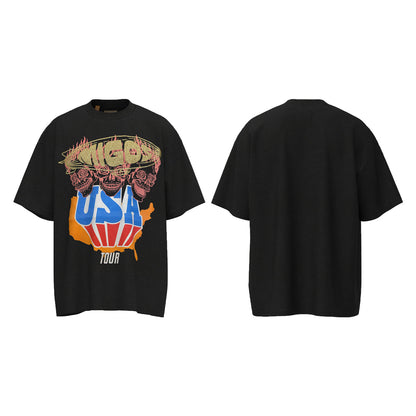GALLERY Dept Jogger Pants - Black Unisex Streetwear Limited Edition - The Gallery Dept. 'USA Tour' Tee is a striking piece that adds a bold statement