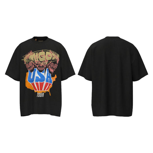 GALLERY Dept Jogger Pants - Black Unisex Streetwear Limited Edition - The Gallery Dept. 'USA Tour' Tee is a striking piece that adds a bold statement