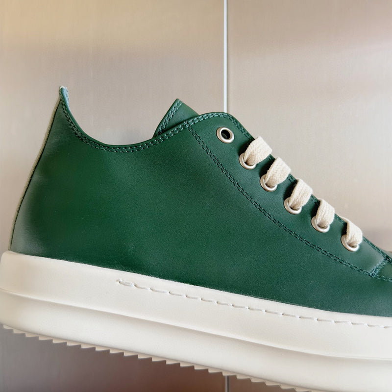 Rick Owens Dark Low-top Sneakers - Green Unisex Streetwear Limited Edition - **Rick Owens dark green Low-Top Sneakers: Avant-Garde Elegance and Comfort** Step into the future of