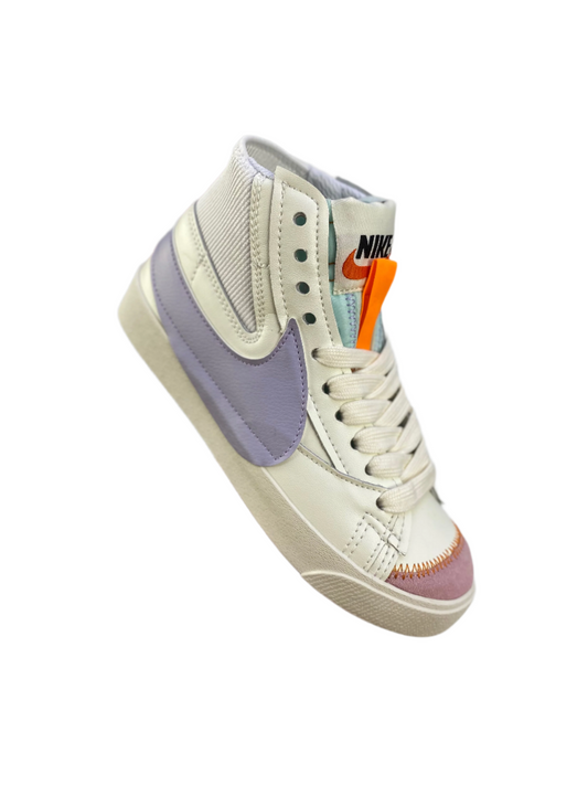 Nike Blazer Mid'1977 Jumbo sali And Pure Violet' - White Unisex Streetwear Limited Edition - The Nike Blazer Mid '1977 Jumbo 'Sail and Pure Violet' elevates the iconic high-top silhouette