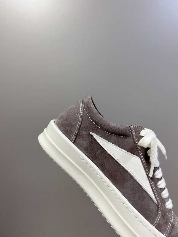 Rick Owens Low-top Sneakers - Suede - Grey Unisex Streetwear Limited Edition - ### Rick Owens Low-Top Sneakers - Grey Suede Introducing the Rick Owens Low-Top Sneakers in