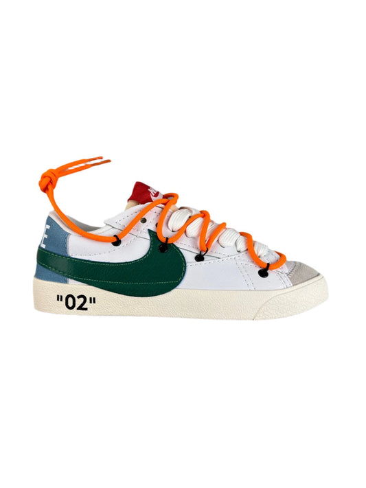 Nike Blazer Low'1977 Sneakers - Red Unisex Streetwear Limited Edition - The Nike Blazer Low '77 in the custom Green-Orange colorway offers a bold and dynamic