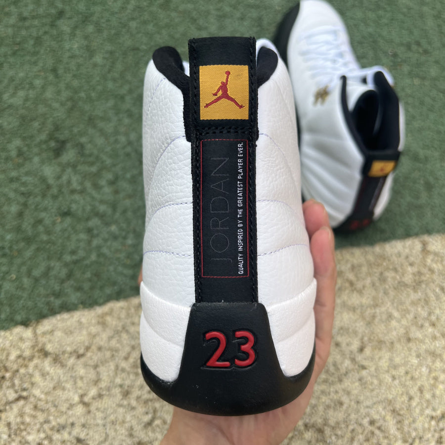 Jordan 12 Ta - I - Black Unisex Streetwear Limited Edition - Introducing the Air Jordan 12 Retro 'Royalty Taxi,' a luxurious twist on the iconic 'Taxi'