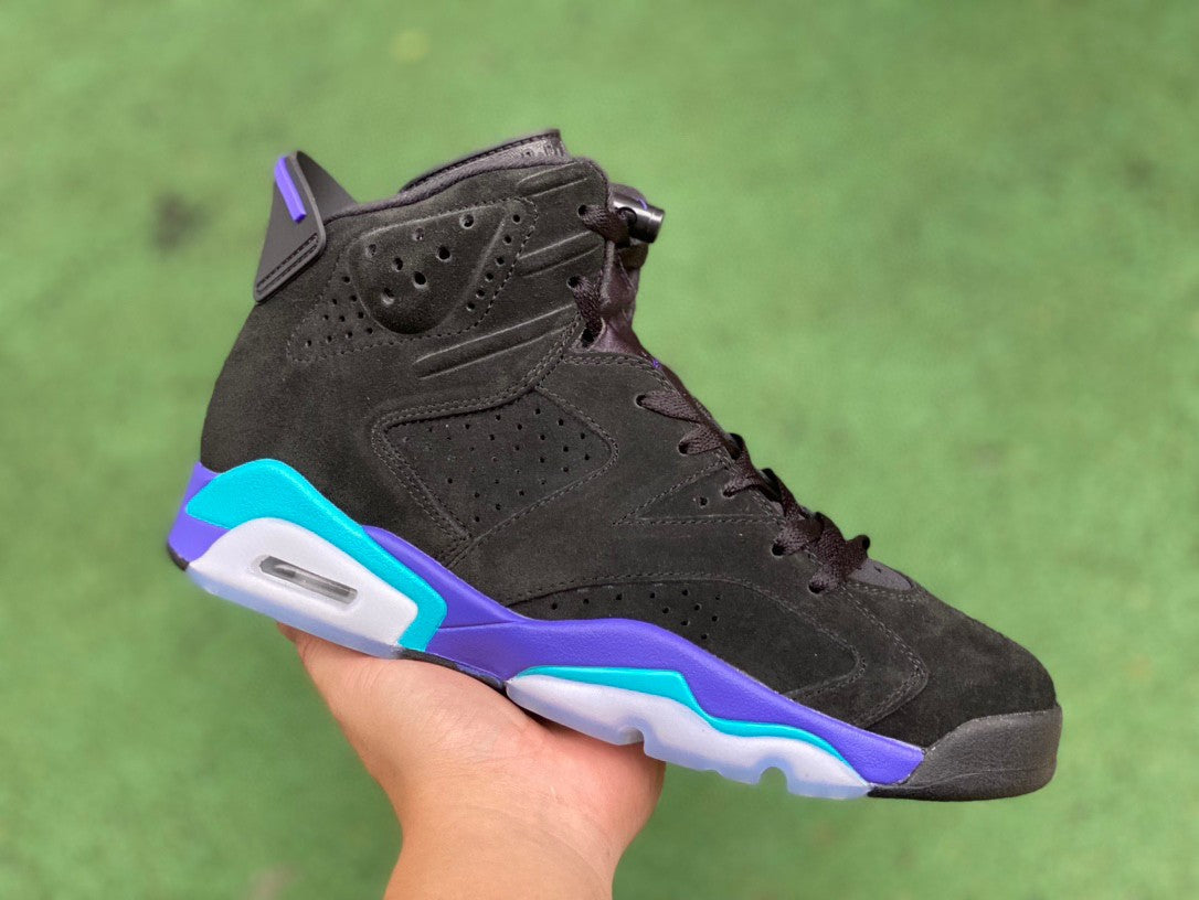 Jordan Aj6 Retro 'aqua' - Black Unisex Streetwear Limited Edition