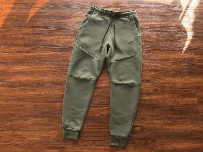 NIKE Tech Fleece Pants - Army - Green Unisex Streetwear Limited Edition - The NIKE TECH FLEECE PANTS ARMY GREEN - REPLICA blend modern athletic performance with sleek