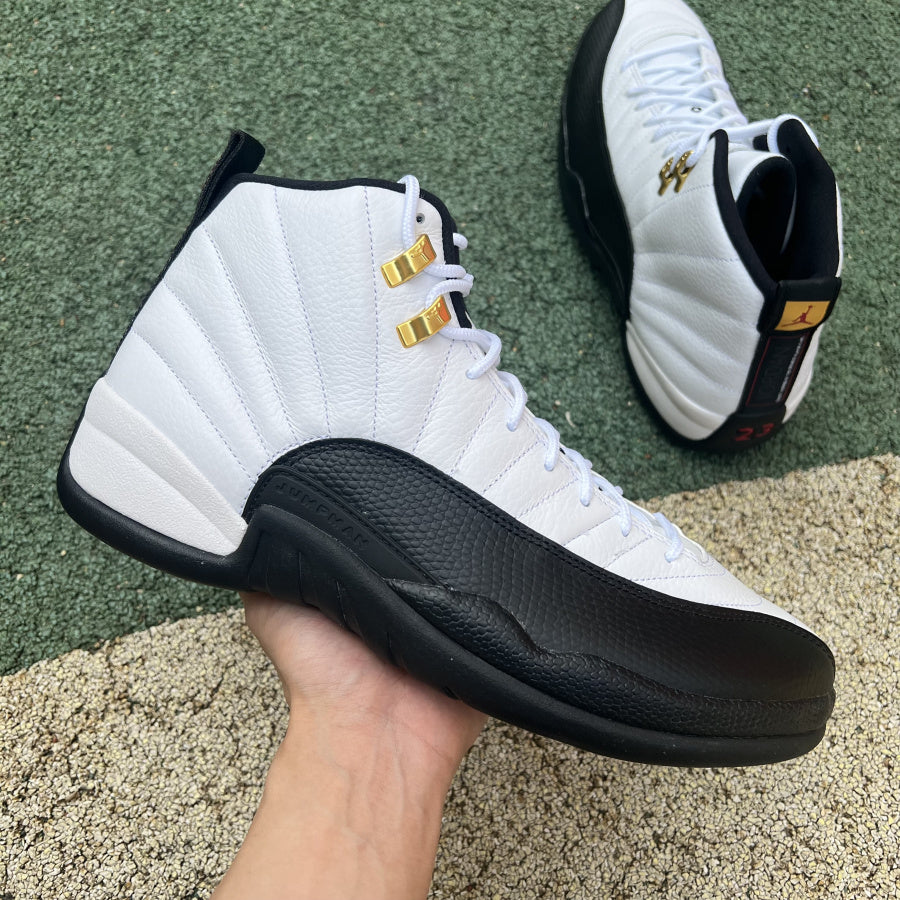 Jordan 12 Ta - I - Black Unisex Streetwear Limited Edition - Introducing the Air Jordan 12 Retro 'Royalty Taxi,' a luxurious twist on the iconic 'Taxi'