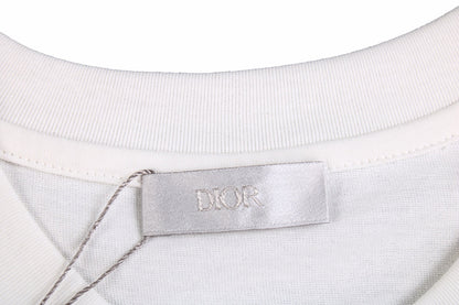 Dior Script Logo T-shirt (white) Unisex Streetwear Limited Edition - <p dir='ltr'><span>This Dior t-shirt features the brand's name in a bold script logo across