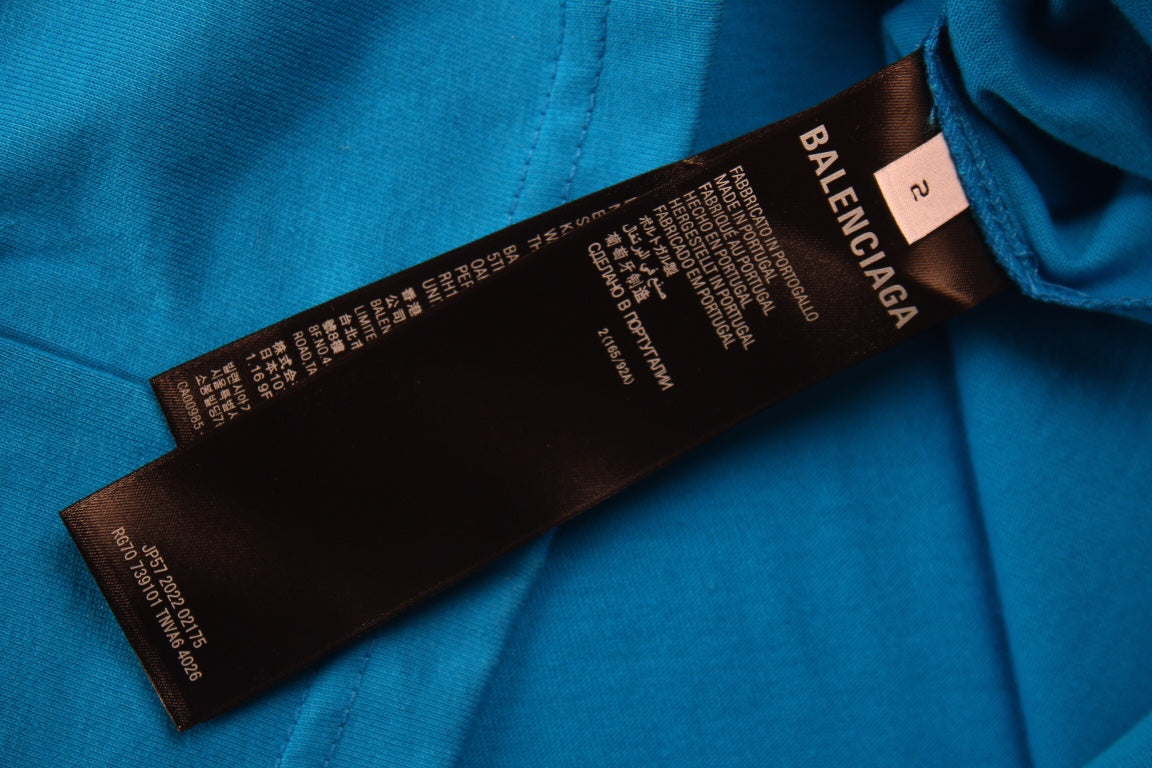 Balenciaga T-shirt with Adidas Collaboration - close up - replica sneakers