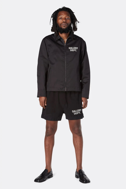 Gallery Dept. Logo Coach Jacket - Black Unisex Streetwear Limited Edition - **Gallery Dept. Hollywood Coach Jacket: Detailed Product Description** The Gallery Dept. Hollywood Coach Jacket is