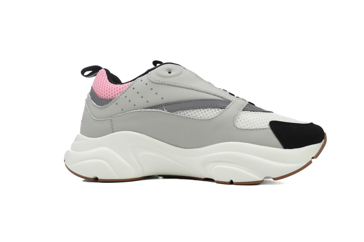 DIOR B22 Grey Sneakers - Pink Unisex Streetwear Limited Edition