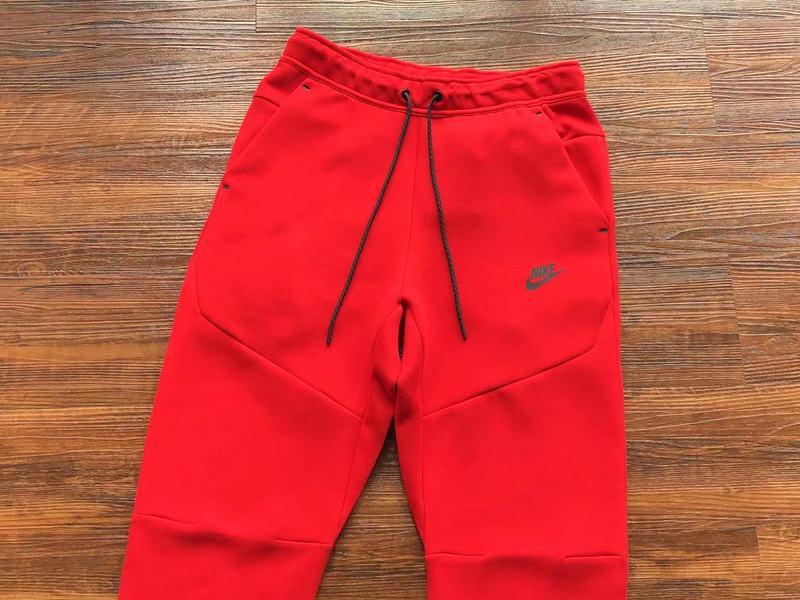 NIKE Tech Fleece Pants - University - Red Unisex Streetwear Limited Edition