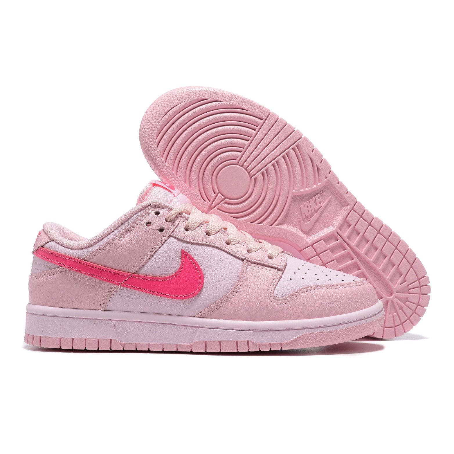 NIKE Dunk Low - Triple Sneakers - Pink Unisex Streetwear Limited Edition