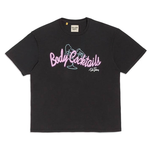 Gallery Dept Body Cocktails Tee Vintage T-Shirt - Black Unisex Streetwear Limited Edition - **Gallery Dept. 'Body Cocktails' T-Shirt** Elevate your casual wardrobe with the Gallery Dept. 'Body Cocktai