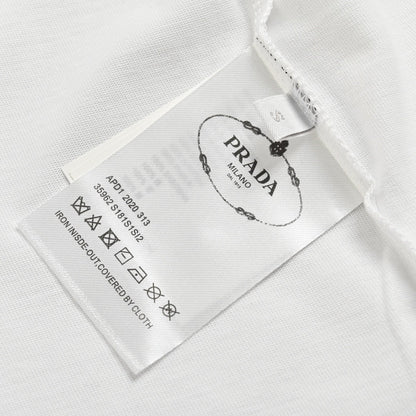 Prada Graphic Logo T-Shirt - close up - replica sneakers