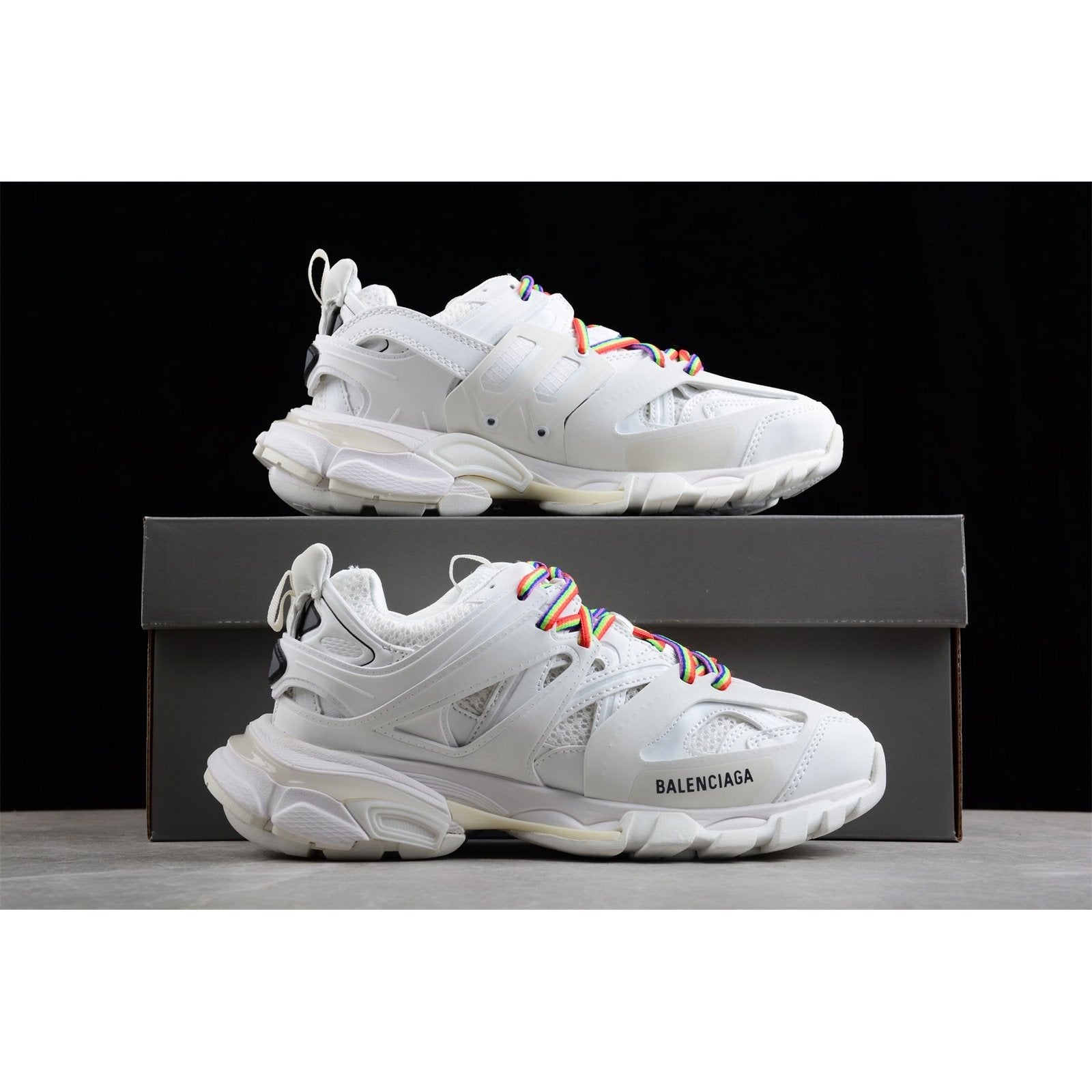 BALENCIAGA Track - - White Unisex Streetwear Limited Edition - The Balenciaga Track x White Color sneaker elevates the iconic design with a fresh, all-white
