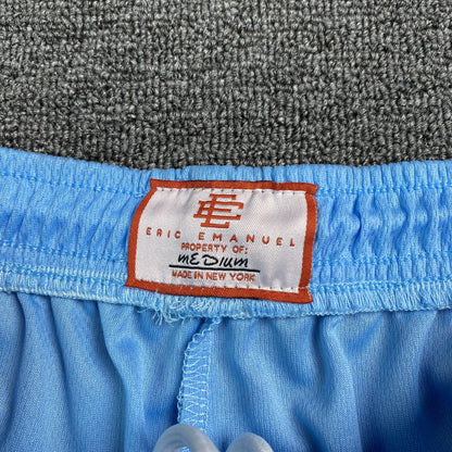 ERIC Emanuel Ee Basic Shorts Carolina - Orange - Blue Unisex Streetwear Limited Edition - The ERIC EMANUEL EE BASIC SHORTS CAROLINA BLUE/ORANGE - REPLICA bring together luxury streetwear aesthetics