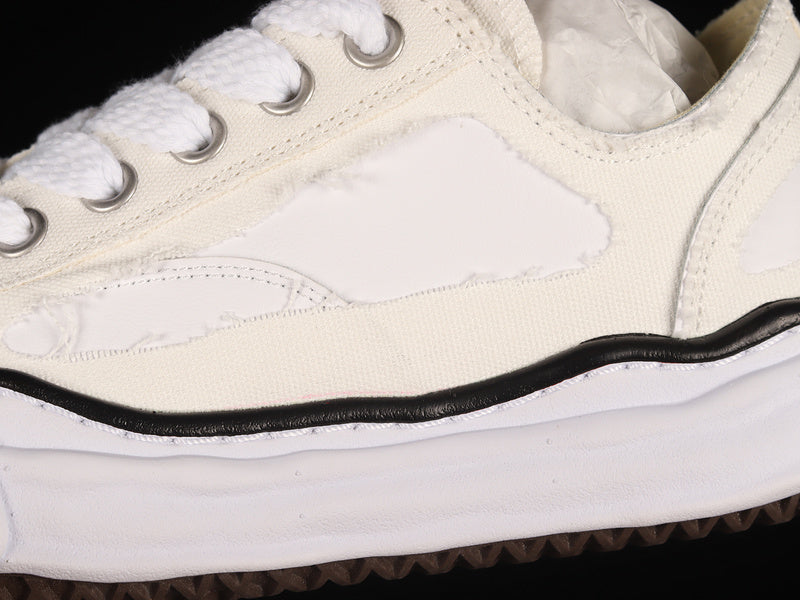 MAISON Mihara Yasuhiro Peterson Og Sole Canvas Low Sneakers - White Unisex Streetwear Limited Edition