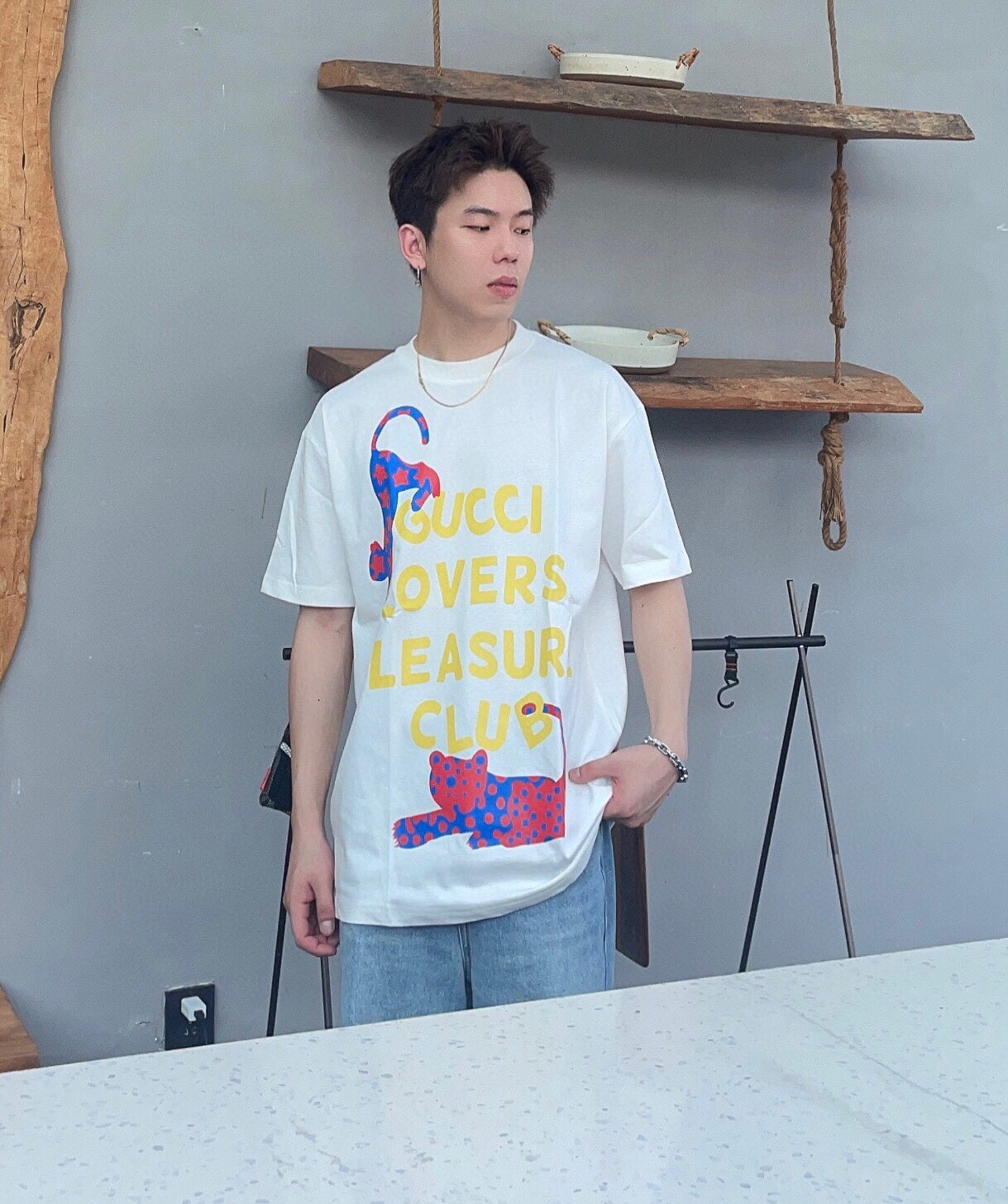Gucci Lovers Pleasure Club T-shirt - White Unisex Streetwear Limited Edition