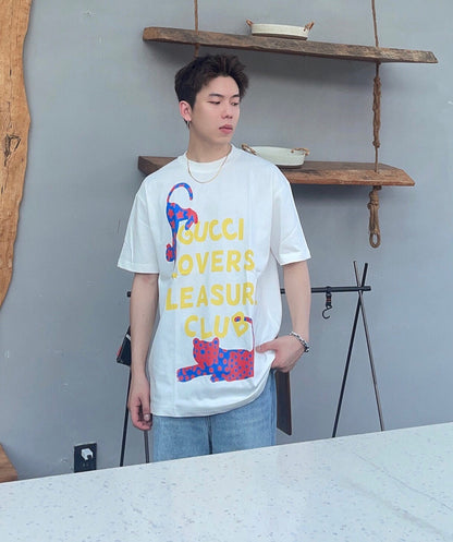 Gucci Lovers Pleasure Club T-shirt - White Unisex Streetwear Limited Edition