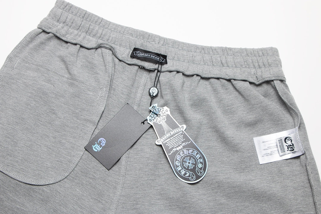 CHROME Hearts Horse Shoe Logo Shorts - Grey Unisex Streetwear Limited Edition