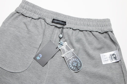 CHROME Hearts Horse Shoe Logo Shorts - Grey Unisex Streetwear Limited Edition