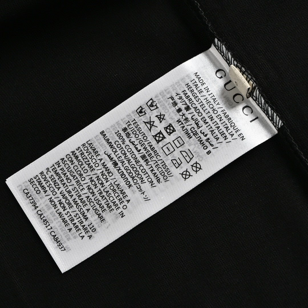 Camiseta Gucci con estampado de dragón, negra