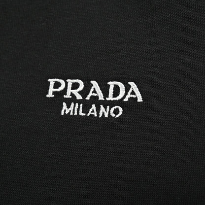 PRADA MILANO T-SHIRT BLACK - detail - replica sneakers