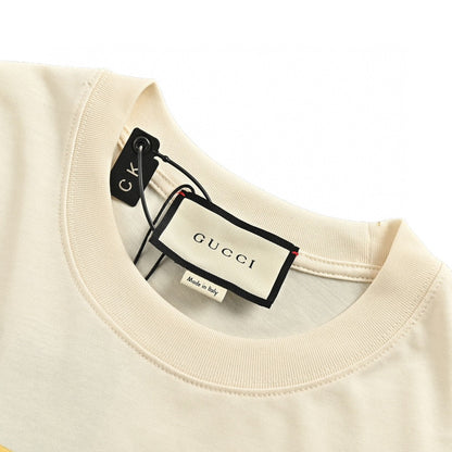Gucci Teddy Bear Graphic T-shirt - Red Unisex Streetwear Limited Edition - <span>This Gucci t-shirt features a playful and vibrant design with a colorful teddy bear graphic