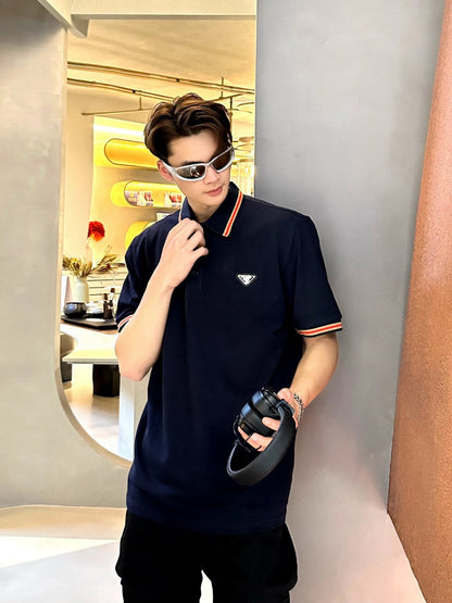 Prada Logo Patch Polo Shirt - detail - replica sneakers
