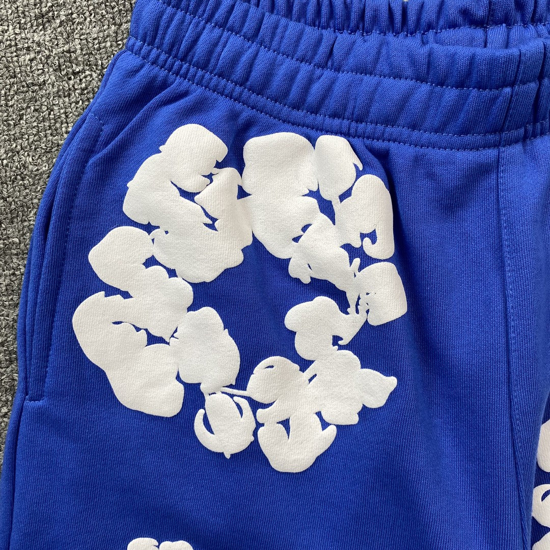 DENIM TEARS COTTON WREATH SHORTS DEEP BLUE - detail - replica sneakers