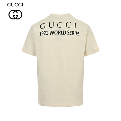 Gucci 1921 World Series T-shirt - White Unisex Streetwear Limited Edition - This Gucci 1921 World Series T-Shirt features a unique design inspired by vintage baseball tickets.