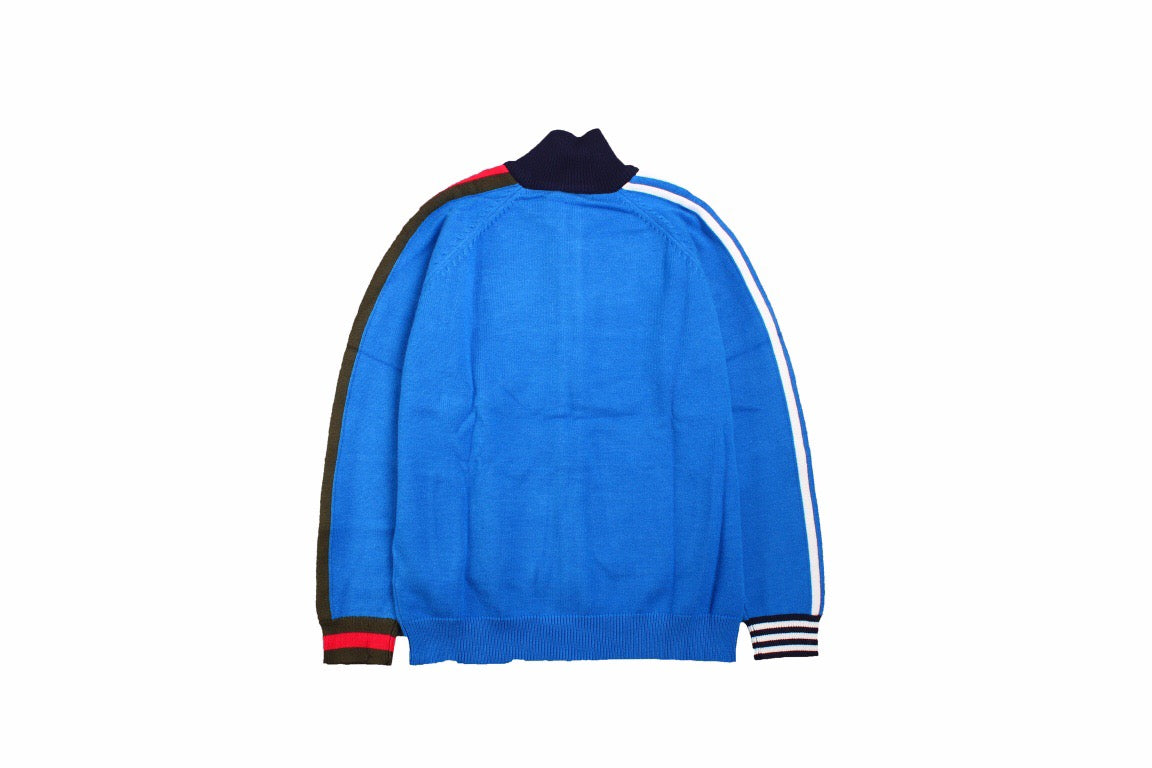 Gucci - Adidas Track Jacket - Blue Unisex Streetwear Limited Edition - This Gucci x Adidas track jacket comes in a vibrant blue color. It features a