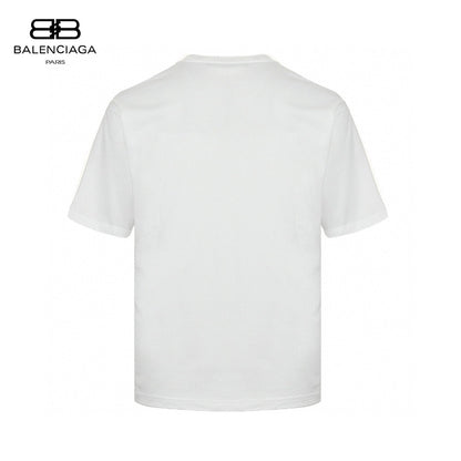 Balenciaga Multicolor Graphic Logo T-shirt - White Unisex Streetwear Limited Edition - This Balenciaga t-shirt features a unique multicolor graphic logo on the front, combining vibrant colors