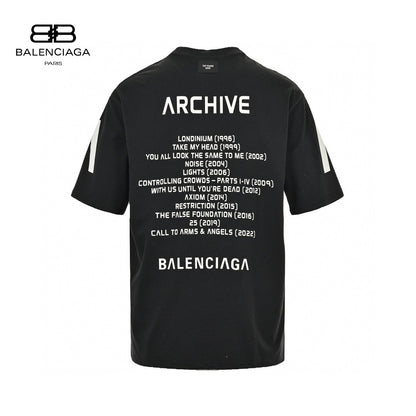 Balenciaga White Logo Graphic T-shirt (black) Unisex Streetwear Limited Edition - The Balenciaga White Logo Graphic T-Shirt in black is a bold statement piece, featuring a
