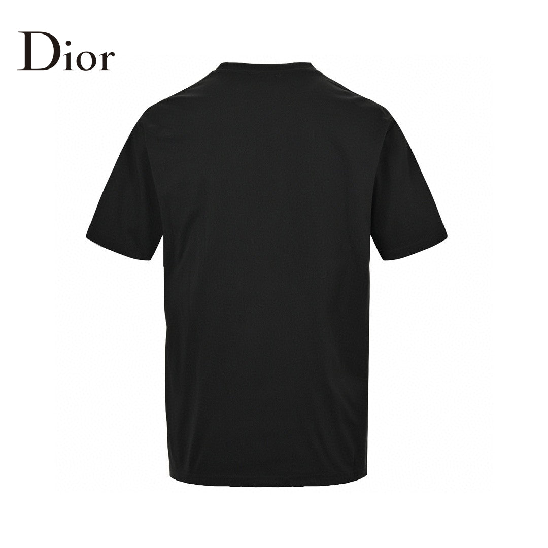 Dior Multicolor Logo T-shirt - Black Unisex Streetwear Limited Edition - This Dior t-shirt features a vibrant multicolor 'Dior' logo with paint splatter details on the