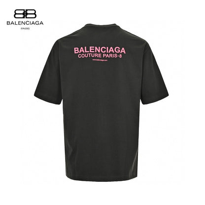 Balenciaga T-shirt - Black Unisex Streetwear Limited Edition - This Balenciaga t-shirt features a minimalist black design. The front is adorned with the Balenciaga