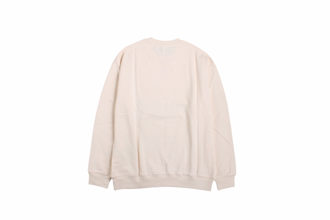Gucci Sweatshirt - White Unisex Streetwear Limited Edition - White sweatshirt featuring the iconic Gucci green and red web design. Overlaid with the 'GUCCI'